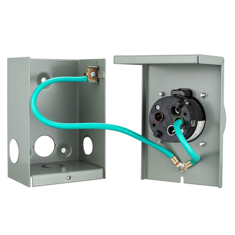 Miady 50 Amp Generator Power Inlet Box, SS2-50P, 125/250 Volt, For Generators Up to 12,500 Watts, Pre-drilling Knockouts, Weatherproof, ETL Listed - Image 5